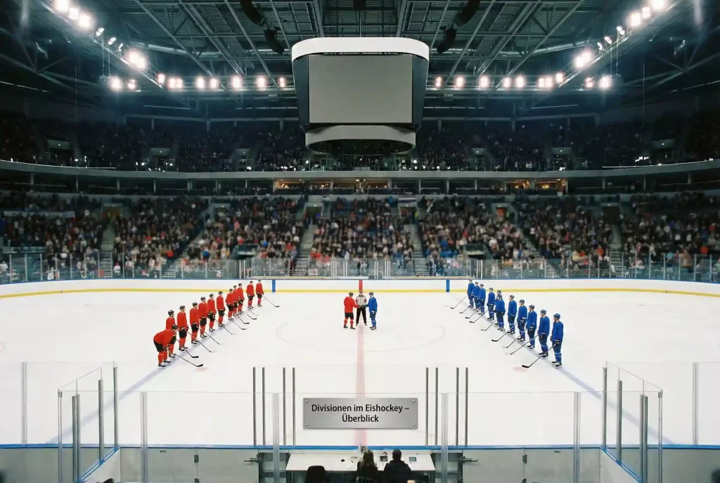 Übersicht der NHL-Arena mit Teams aus verschiedenen Divisionen